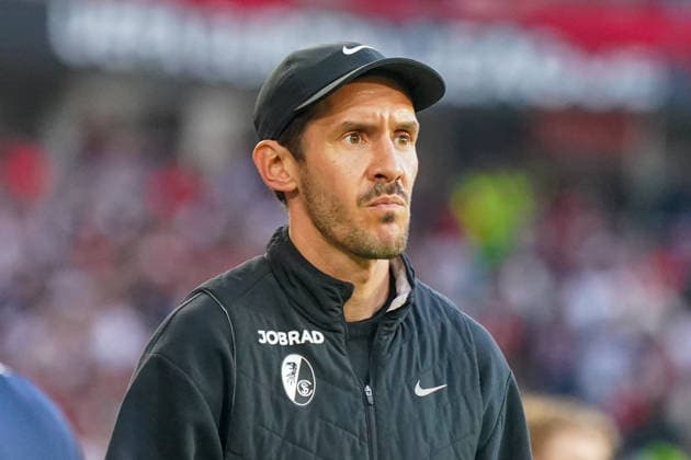 Germany Soccer Europa League 2025 2026, semi-final SC Freiburg vs Sporting Braga Europa Park Stadion Freiburg Julian Schuster SC Freiburg, Coach Copyright: xJOERANxSTEINSIEKx