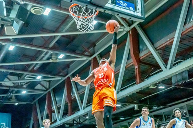 Chemnitz, Germany 07 May 2026 1 BBL 2025 2026 Sp 33 Niners Chemnitz vs Skyliners Frankfurt In the picture Eric Washington 99 with a dunking Copyright: xFotostandx xNachtigallx