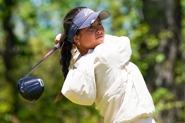 May 7, 2026, West Caldwell, New Jersey, USA: Yana Wilson (USA) tees off the 18th hole during round 1 of the 2026 Mizuho Americas Open at Mountain Ridge Country Club. West Caldwell USA - ZUMAw109 20260507_fap_w109_004 Copyright: xDebbyxWongx