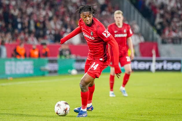 Germany Soccer Europa League 2025 2026, semi-final SC Freiburg vs Sporting Braga Europa Park Stadion Freiburg Johan Manzambi SC Freiburg, 44 Copyright: xJOERANxSTEINSIEKx