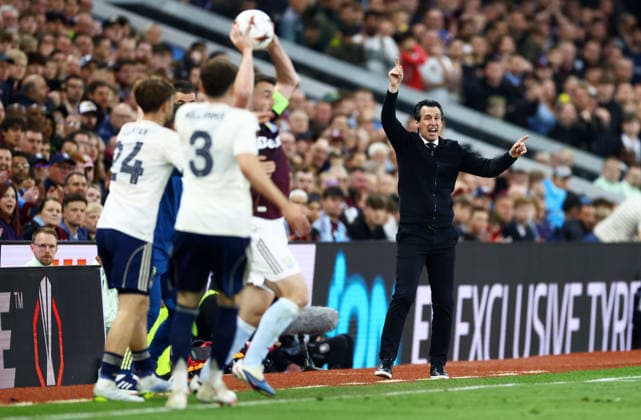 Aston Villa Manager Unai Emery. Aston Villa v Nottingham Forest, UEFA Europa League, Semi Final, Second Leg, Football, Villa Park, Birmingham, UK - 07 May 2026Birmingham Villa Park United Kingdom EDITORIAL USE ONLY No use with unauthorised audio, video, data, fixture lists, club league logos or live services. Online in-match use limited to 120 images, no video emulation. No use in betting, games or single club league player publications. Copyright: xJamesxMarsh Shutterstockx 16861510bv