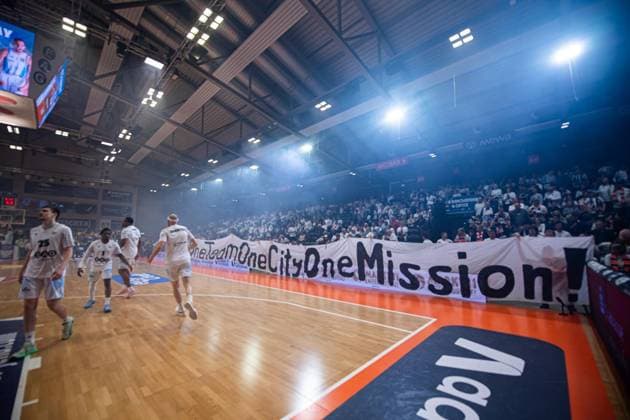 BASKETBALL EASYCREDIT BBL 33 GAME DAY SCIENCE CITY JENA MLP ACADEMICS HEIDELBERG FOR EDITORIAL PURPOSES ONLY p 07 05 2026 Jena Basketball easyCredit BBL 1 Basketball Bundesliga Season 2025 2026 33 Matchday Sparkassen Arena Science City Jena MLP Academics Heidelberg im Foto Deutschland Thueringen Jena Copyright SaschaxFromm Copyright: SaschaxFromm doc85qw4aez2fal0he3veq ,EDITORIAL USE ONLY Copyright: SaschaxFromm