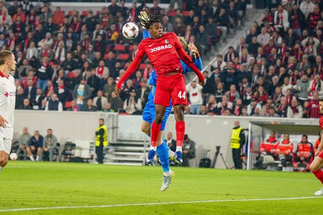 Germany Soccer Europa League 2025 2026, semi-final SC Freiburg vs Sporting Braga Europa Park Stadion Freiburg Johan Manzambi SC Freiburg, 44 Lukas Hornicek SC Braga, 1 Copyright: xJOERANxSTEINSIEKx