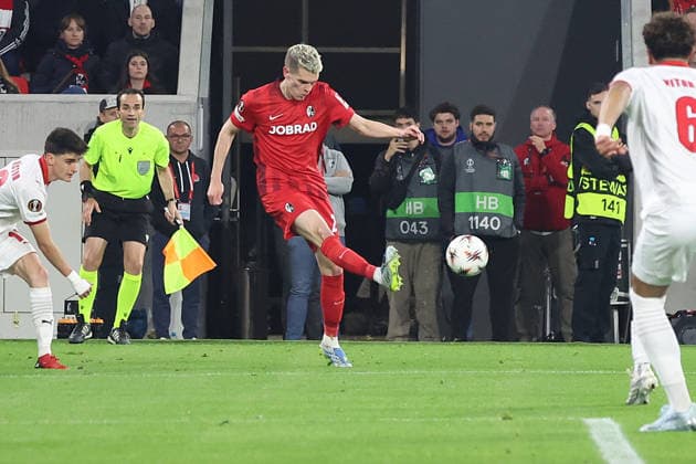 07 05 2026, xrekx, Football UEFA Europa League, SC Freiburg Sporting Braga v l Matthias Ginter SC Freiburg DFL DFB REGULATIONS PROHIBIT ANY USE OF PHOTOGRAPHS as IMAGE SEQUENCES and or QUASI VIDEO Freiburg