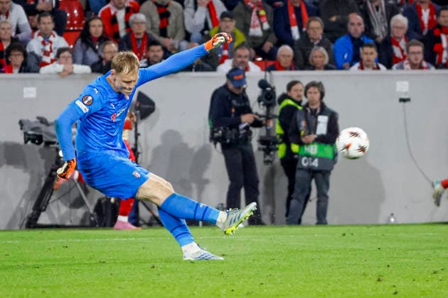 Lukas Hornicek Sporting Braga, 01 , Germany, Football, UEFA Europa League, Semifinal, 2025 2026, SC Freiburg vs Sporting Braga, 07 05 2026, Freiburg im Breisgau Europa Park Stadium Germany Copyright: xGrantxHubbsx