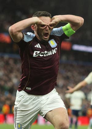 Aston Villa FC v Nottingham Forest FC - UEFA Europa League 2025 26 Semi-Final Second Leg John McGinn of Aston Villa celebrates after scoring Villa s 4th goal during the UEFA Europa League 2025 26 Semi-Final Second Leg match between Aston Villa FC and Nottingham Forest FC at Villa Park on May 7, 2026 in Birmingham, England. WARNING! This Photograph May Only Be Used For Newspaper And Or Magazine Editorial Purposes. May Not Be Used For Publications Involving 1 player, 1 Club Or 1 Competition Without Written Authorisation From Football DataCo Ltd. For Any Queries, Please Contact Football DataCo Ltd on +44 (0) 207 864 9121 Birmingham Villa Park England United Kingdom Copyright: xAllstarxPicturexLibraryxLtdx