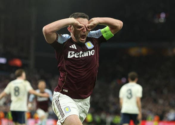 Aston Villa FC v Nottingham Forest FC - UEFA Europa League 2025 26 Semi-Final Second Leg John McGinn of Aston Villa celebrates after scoring Villa s 4th goal during the UEFA Europa League 2025 26 Semi-Final Second Leg match between Aston Villa FC and Nottingham Forest FC at Villa Park on May 7, 2026 in Birmingham, England. WARNING! This Photograph May Only Be Used For Newspaper And Or Magazine Editorial Purposes. May Not Be Used For Publications Involving 1 player, 1 Club Or 1 Competition Without Written Authorisation From Football DataCo Ltd. For Any Queries, Please Contact Football DataCo Ltd on +44 (0) 207 864 9121 Birmingham Villa Park England United Kingdom Copyright: xAllstarxPicturexLibraryxLtdx