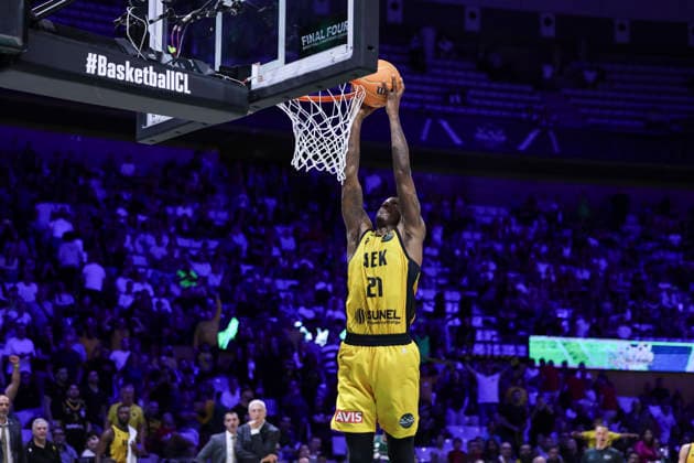 May 7, 2026, Badalona, Barcelona, Spain: James Nunnally of AEK BC in action during the Final Four Basketball Champions League Semi Finals basketball match played between AEK BC and Unicaja at Palau Olimpic Badalona on May 07, 2026 in Badalona, Barcelona, Spain. Badalona Spain - ZUMAa181 20260507_zaa_a181_157 Copyright: xJavierxBorregox