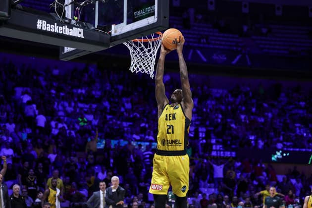 May 7, 2026, Badalona, Barcelona, Spain: James Nunnally of AEK BC in action during the Final Four Basketball Champions League Semi Finals basketball match played between AEK BC and Unicaja at Palau Olimpic Badalona on May 07, 2026 in Badalona, Barcelona, Spain. Badalona Spain - ZUMAa181 20260507_zaa_a181_173 Copyright: xJavierxBorregox