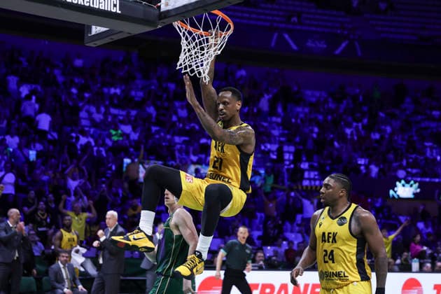 May 7, 2026, Badalona, Barcelona, Spain: James Nunnally of AEK BC in action during the Final Four Basketball Champions League Semi Finals basketball match played between AEK BC and Unicaja at Palau Olimpic Badalona on May 07, 2026 in Badalona, Barcelona, Spain. Badalona Spain - ZUMAa181 20260507_zaa_a181_177 Copyright: xJavierxBorregox