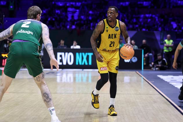 May 7, 2026, Badalona, Barcelona, Spain: James Nunnally of AEK BC in action during the Final Four Basketball Champions League Semi Finals basketball match played between AEK BC and Unicaja at Palau Olimpic Badalona on May 07, 2026 in Badalona, Barcelona, Spain. Badalona Spain - ZUMAa181 20260507_zaa_a181_179 Copyright: xJavierxBorregox