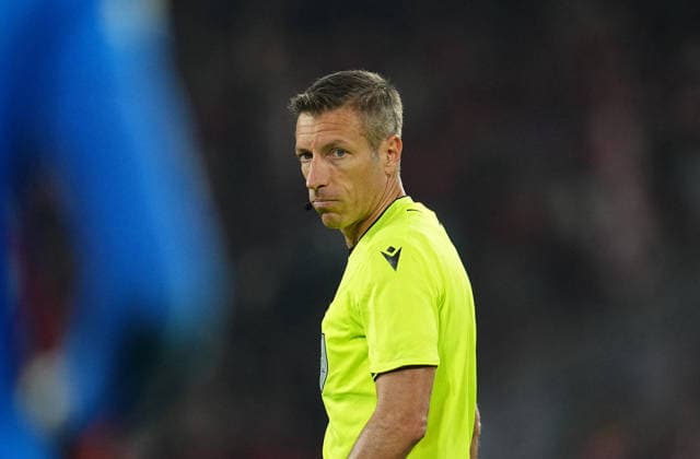 Davide Massa Italy looks on during Freiburg and Braga, UEFA Europa League Semi final, Europa Park Stadion, Freiburg, Germany on May 7, 2026 Thor Wegner DeFodi Images Photo by DeFodi Images