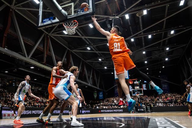 GER, easy Credit Basketball Bundesliga, Niners Chemnitz Frankfurt Skyliners 07 05 2026, Messe, Chemnitz, GER, easy Credit Basketball Bundesliga, Niners Chemnitz Frankfurt Skyliners Yordan Minchev Niners Chemnitz, 91 Foto Alexander Trienitz Chemnitz Messe Sachsen Germany