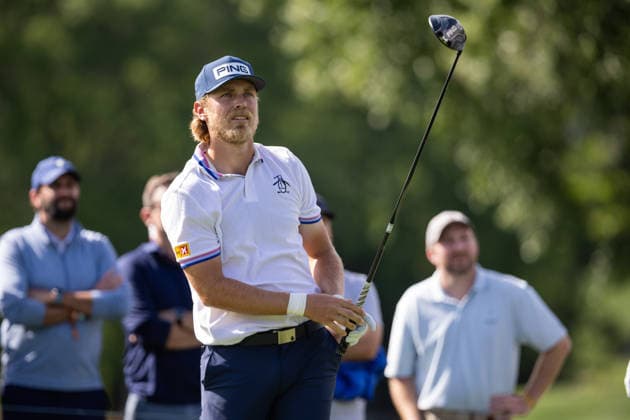 May 7, 2026: Kristoffer Reitan tees off on the eighth hole during the first round of the 2026 Truist Championship at Quail Hollow Club in Charlotte, NC. ( CSM) Charlotte United States - ZUMAc04_ 20260507_zma_c04_034 Copyright: xScottxKinserx