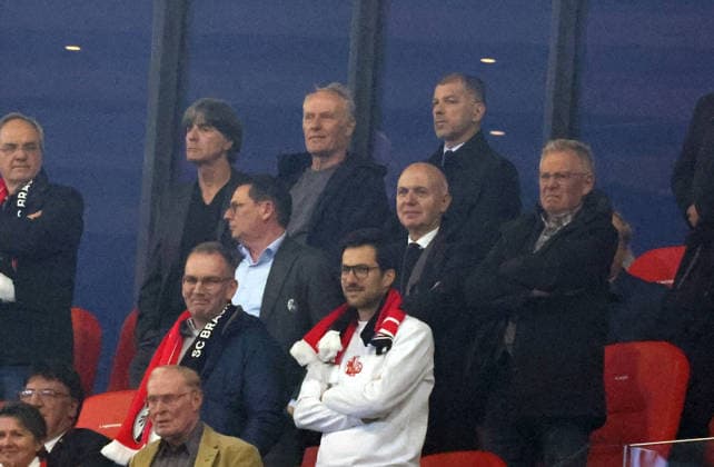 07 05 26 SC Freiburg SC Braga Germany, Freiburg, 07 05 2026, Football, Europa League, Season 2025 2026, Semi-final, SC Freiburg SC Braga v l Joachim Löw, Christian Streich, Bernd Neuendorf