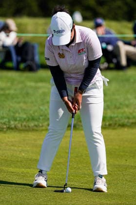 May 7, 2026, West Caldwell, New Jersey, USA: Arpichaya Yubol (THA) putts the 9th green during round 1 of the 2026 Mizuho Americas Open at Mountain Ridge Country Club. West Caldwell USA - ZUMAw109 20260507_fap_w109_017 Copyright: xDebbyxWongx