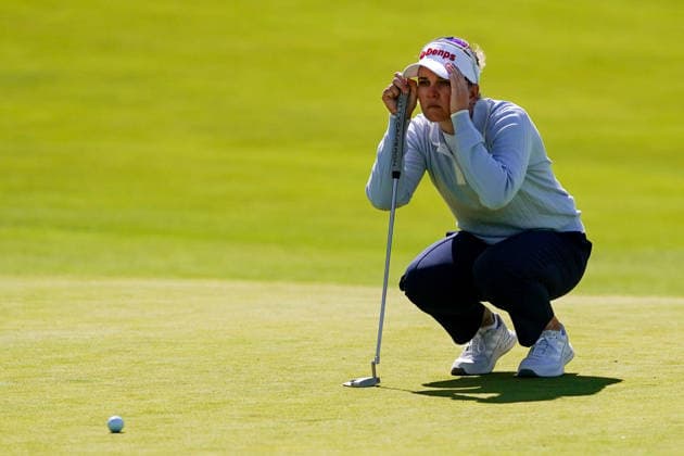 May 7, 2026, West Caldwell, New Jersey, USA: Nanna Koerstz Madsen (DEN) lines up a putt on the 9th green during round 1 of the 2026 Mizuho Americas Open at Mountain Ridge Country Club. West Caldwell USA - ZUMAw109 20260507_fap_w109_019 Copyright: xDebbyxWongx