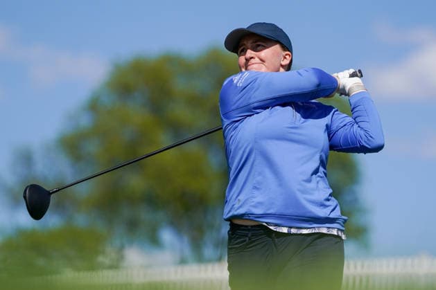 May 7, 2026, West Caldwell, New Jersey, USA: Gemma Dryburgh (SCO) tees off the 1st hole during round 1 of the 2026 Mizuho Americas Open at Mountain Ridge Country Club. West Caldwell USA - ZUMAw109 20260507_fap_w109_027 Copyright: xDebbyxWongx