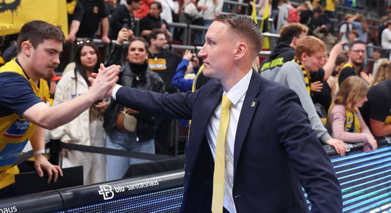 Ludwigsburg , easyCredit Basketball Bundesliga MHP Riesen Ludwigsburg vs Bayern Munich , Coach Mikko Riipinen Riesen