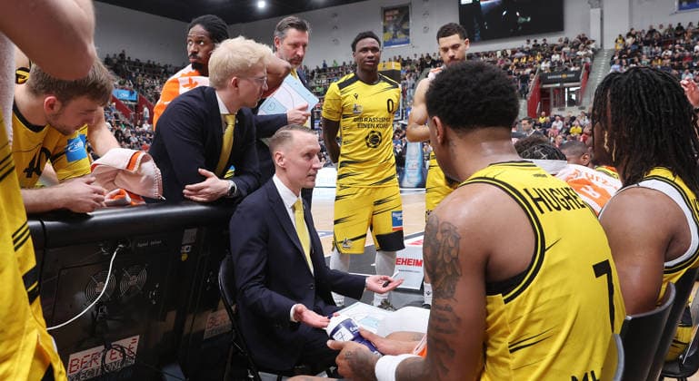 Ludwigsburg , easyCredit Basketball Bundesliga MHP Riesen Ludwigsburg vs Bayern Munich , Coach Mikko Riipinen Riesen