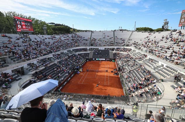 (260508) -- ROME, May 8, 2026 -- Photo taken on May 7, 2026 shows the general view of the women s singles second round match between Coco Gauff of the United States and Tereza Valentova of the Czech Republic at the WTA, Tennis Damen Italian Open in Rome, Italy. ) (SP)ITALY-ROME-TENNIS-WTA-ITALIAN OPEN-WOMEN S SINGLES WangxKaiyan 