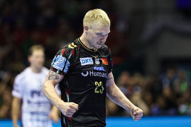 Magnus Saugstrup SC Magdeburg,23 Quarterfinals Handball Machineseeker Champions League Season 2025 2026 SC Magdeburg vs SC Pick Szeged at the GETEC Arena in Magdeburg Action,Handball,Germany,07 05 2026