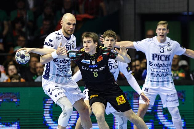Manuel Zehnder SC Magdeburg,8 Quarterfinals Handball Machineseeker Champions League Season 2025 2026 SC Magdeburg vs SC Pick Szeged at the GETEC Arena in Magdeburg Action,Handball,Germany,07 05 2026