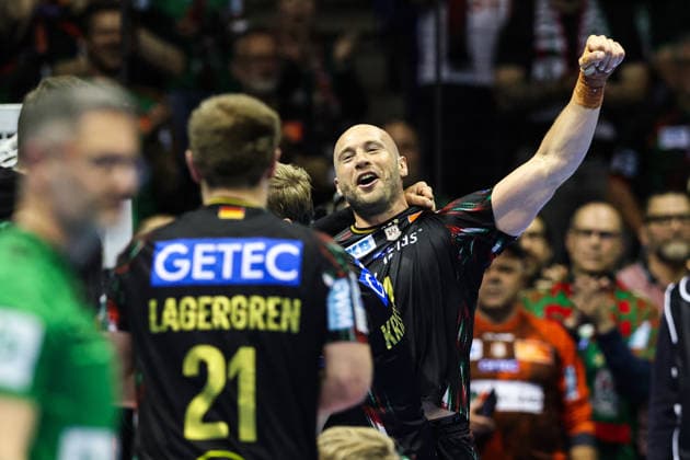 Oscar Bergendahl SC Magdeburg,54 Quarterfinals Handball Machineseeker Champions League Season 2025 2026 SC Magdeburg vs SC Pick Szeged at the GETEC Arena in Magdeburg Action,Handball,Germany,07 05 2026