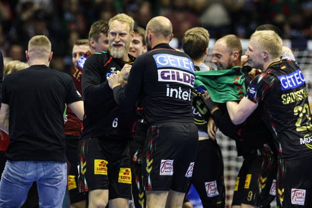Matthias Musche SC Magdeburg,6 Quarterfinals Handball Machineseeker Champions League Season 2025 2026 SC Magdeburg vs SC Pick Szeged at the GETEC Arena in Magdeburg Action,Handball,Germany,07 05 2026