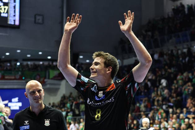 Manuel Zehnder SC Magdeburg,8 Quarterfinals Handball Machineseeker Champions League Season 2025 2026 SC Magdeburg vs SC Pick Szeged at the GETEC Arena in Magdeburg Action,Handball,Germany,07 05 2026