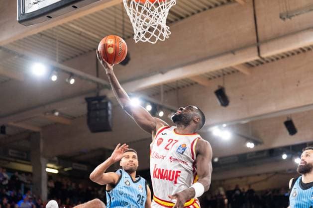 Eddy Edigin Jr Wuerzburg Baskets, 27 on lay-up, GER, Veolia Towers Hamburg vs Fitness First Wuerzburg Baskets, Basketball, BBL, Matchday 33, Season 2025 2026, 07 05 2026 GER, Veolia Towers Hamburg vs Fitness First Wuerzburg Baskets, Basketball, BBL, Matchday 33, Season 2025 2026, 07 05 2026 Hamburg Copyright: xEibner-Pressefoto MaxxVincenx EP_MVN