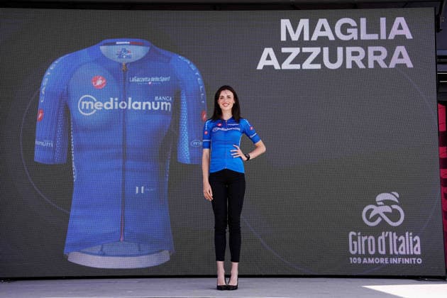 The blue jersey during Stage 1 of the Giro d™Italia, from Nessebar to Burgas, Bulgaria, Friday, May 8, 2026.  Copyright: xGianxMattiaxD Alberto LaPressex