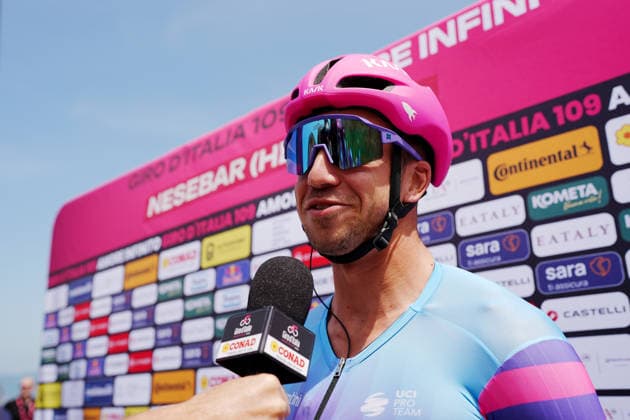 Netherlands™ Dylan Groenewegen of Unibet Rose Rockets during Stage 1 of the Giro d™Italia, from Nessebar to Burgas, Bulgaria, Friday, May 8, 2026.  Copyright: xMassimoxPaolone LaPressex