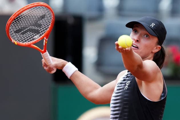 Iga Swiatek of Poland during the match against Caty McNally of United States at the Internazionali BNL d Italia 2026 tennis tournament at Foro Italico in Rome (Italy) on May, 8, 2026. AntoniettaxBaldassarre