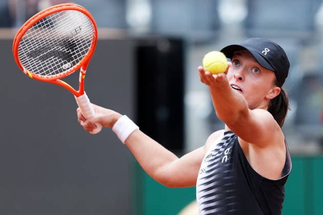 Iga Swiatek of Poland during the match against Caty McNally of United States at the Internazionali BNL d Italia 2026 tennis tournament at Foro Italico in Rome (Italy) on May, 8, 2026. AntoniettaxBaldassarre