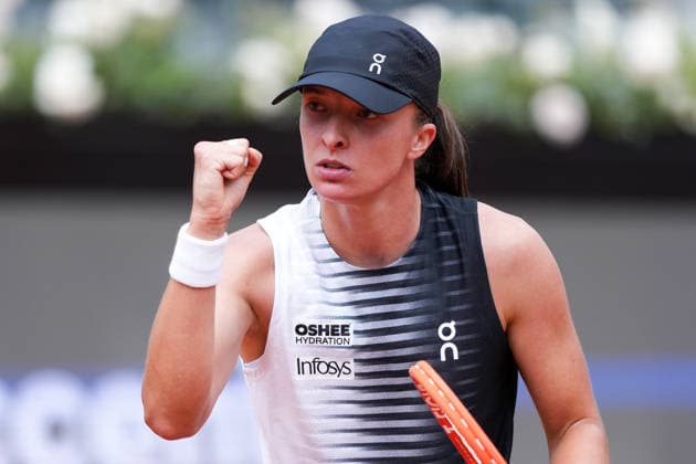 Iga Swiatek of Poland during the match against Caty McNally of United States at the Internazionali BNL d Italia 2026 tennis tournament at Foro Italico in Rome (Italy) on May, 8, 2026. AntoniettaxBaldassarre