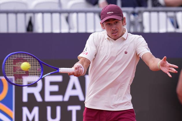 Alex De Minaur (AUS) during the match between Alex De Minaur (AUS) vs Matteo Arnaldi (ITA) at the Italian Open in Rome, Friday, May 8, 2026. (Alfredo Falcone LaPresse)  Copyright: xAlfredoxFalcone LaPressex