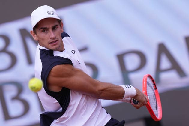 Matteo Arnaldi (ITA) during the match between Alex De Minaur (AUS) vs Matteo Arnaldi (ITA) at the Italian Open in Rome, Friday, May 8, 2026. (Alfredo Falcone LaPresse)  Copyright: xAlfredoxFalcone LaPressex