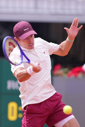 Alex De Minaur (AUS) during the match between Alex De Minaur (AUS) vs Matteo Arnaldi (ITA) at the Italian Open in Rome, Friday, May 8, 2026. (Alfredo Falcone LaPresse)  Copyright: xAlfredoxFalcone LaPressex