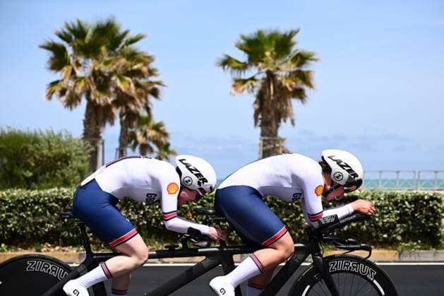 UCI Para Cycling Road World Cup: Round 3 Picture by Olly Hassell SWpix.com - 08 05 2026 - Cycling - UCI Para Cycling Road World Cup: Round 3 - Pescara, Abruzzo, Italy - Women B Individual Time Trial (ITT) Sophie Unwin piloted by Jenny Holl (Great Britain) Copyright: x xSWpix.comx(t axPhotographyxHubxLtd)xOllyxHassell SWpix.comx SWP-3030-13919