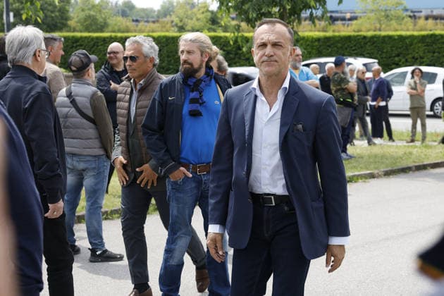 Foto IPP - Richard Morgano Gruppo Editoriale LiveMedia Brescia 08 05 2026 Funerali di Evaristo Beccalossi - ex calciatore - Nella foto: Marco Branca Italy Photo Press - World Copyright Brescia italy Italy ITALY  Copyright: xR4924_italyphotopressx