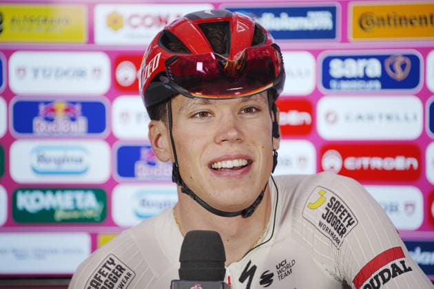 Stage Winner: Frenchman Paul Magnier of Soudal Quick-Step during Stage 1 of the Giro d™Italia, from Nessebar to Burgas, Bulgaria, Friday, May 8, 2026.  Copyright: xMarcoxAlpozzi LaPressex
