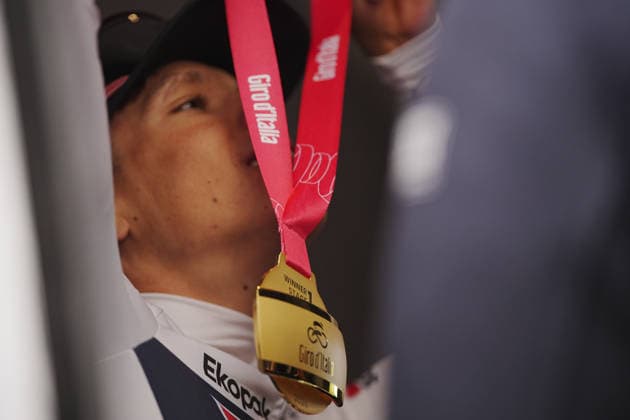 Stage Winner: Frenchman Paul Magnier of Soudal Quick-Step during Stage 1 of the Giro d™Italia, from Nessebar to Burgas, Bulgaria, Friday, May 8, 2026.  Copyright: xMarcoxAlpozzi LaPressex