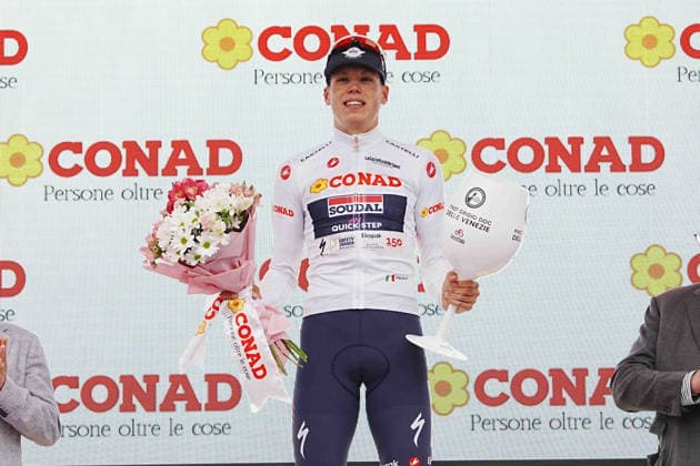 Stage Winner: Frenchman Paul Magnier of Soudal Quick-Step during Stage 1 of the Giro d™Italia, from Nessebar to Burgas, Bulgaria, Friday, May 8, 2026.  Copyright: xGianxMattiaxD Alberto LaPressex