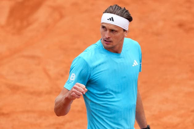 Alexander Zverev of Germany celebrates during the match against Daniel Altmaier of Germany at the Internazionali BNL d Italia 2026 tennis tournament at Foro Italico in Rome (Italy) on May, 8, 2026. AntoniettaxBaldassarre