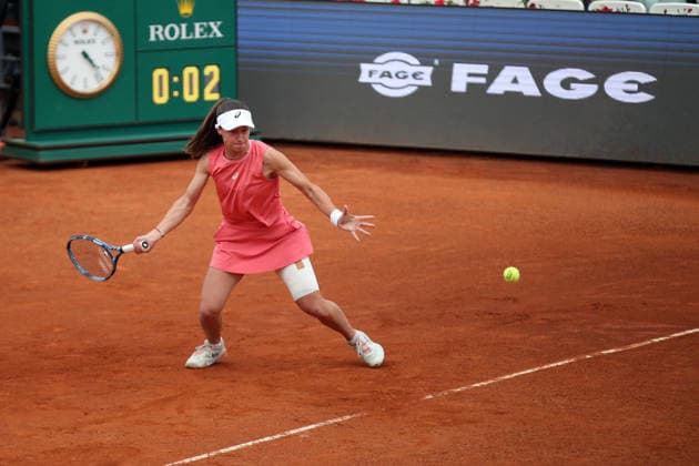 Italian Open 2026 tennis tournament ROME, ITALY - MAY 08: Turkish national tennis player Zeynep Sonmez competes against 5th seed Jessica Pegula (not seen) of the United States during their second-round match at the WTA, Tennis Damen Rome Open at the Foro Italico in Rome, Italy, on May 08, 2026. Baris Seckin Anadolu Rome Italy. Editorial use only. Please get in touch for any other usage.  Copyright: x2026xAnadoluxBarisxSeckinx