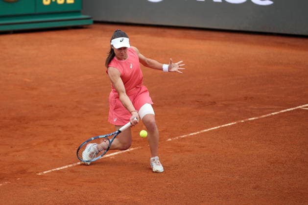 Italian Open 2026 tennis tournament ROME, ITALY - MAY 08: Turkish national tennis player Zeynep Sonmez competes against 5th seed Jessica Pegula (not seen) of the United States during their second-round match at the WTA, Tennis Damen Rome Open at the Foro Italico in Rome, Italy, on May 08, 2026. Baris Seckin Anadolu Rome Italy. Editorial use only. Please get in touch for any other usage.  Copyright: x2026xAnadoluxBarisxSeckinx