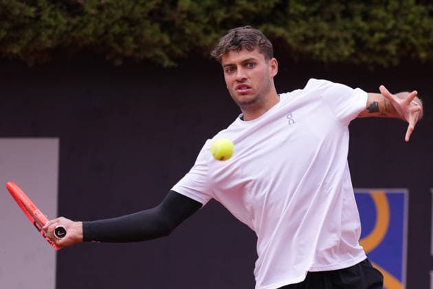 Flavio Cobolli during the training session between Jannik Sinner and Flavio Cobolli at the Italian Open in Rome, Friday, May 8, 2026. (Alfredo Falcone LaPresse)  Copyright: xAlfredoxFalcone LaPressex