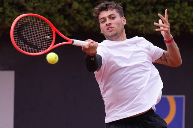 Flavio Cobolli during the training session between Jannik Sinner and Flavio Cobolli at the Italian Open in Rome, Friday, May 8, 2026. (Alfredo Falcone LaPresse)  Copyright: xAlfredoxFalcone LaPressex