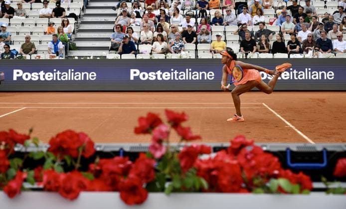 May 8, 2026, Belgrado, Italy: Naomi Osaka of Japan in action during her women s singles match against Eva Lys of Germany (not pictured) at the Italian Open tennis tournament in Rome, Italy, 08 May 2026. ANSA ALESSANDRO DI MEO. Italian Open Tennis Tournament  - ZUMAa110 20260508_zaf_a110_093 Copyright: xAlessandroxDixMeox